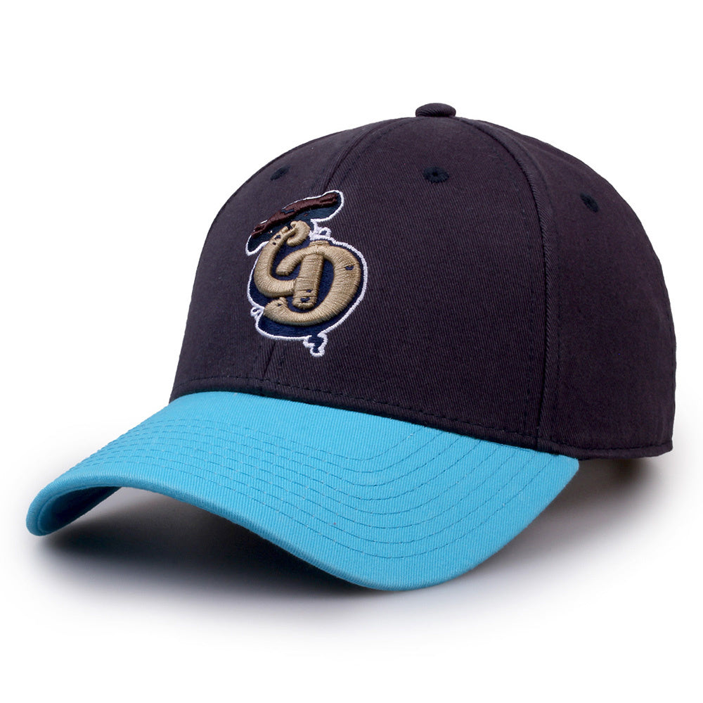 Cork Dorks "CD" Logo Navy/Teal Structured Twill Cap
