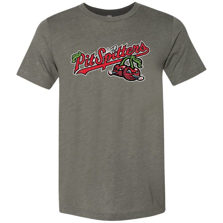 Distressed Primary Logo Military Green Tee