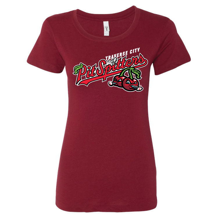 Ladies Primary Logo Cardinal Crew Tee
