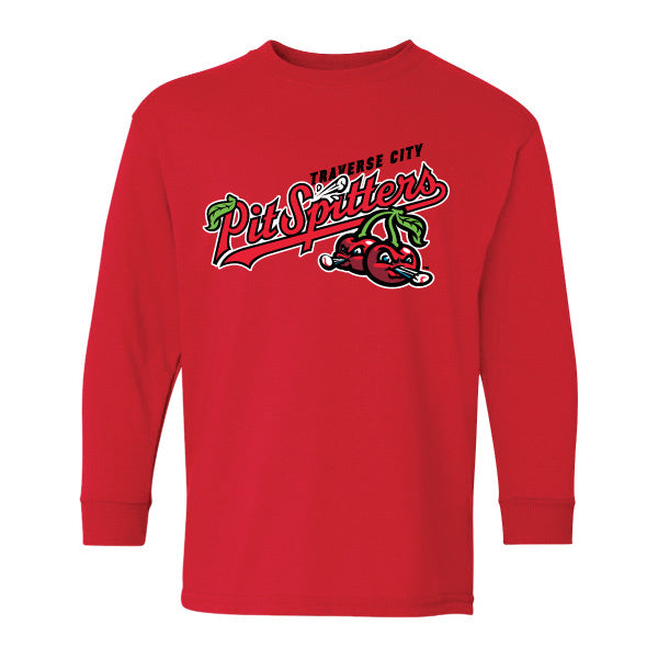 Youth Primary Logo Red Long Sleeve Tee