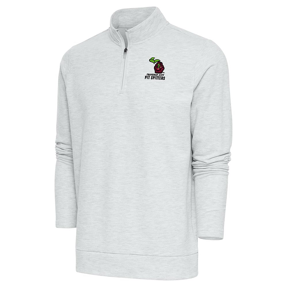 Antigua Quarter Zip Pullover - Light Grey Heather