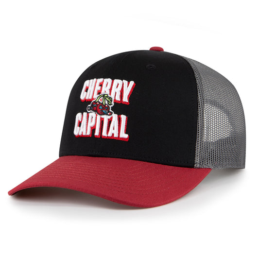 Everyday Trucker Cherry Capital Black/Charcoal/Red Cap