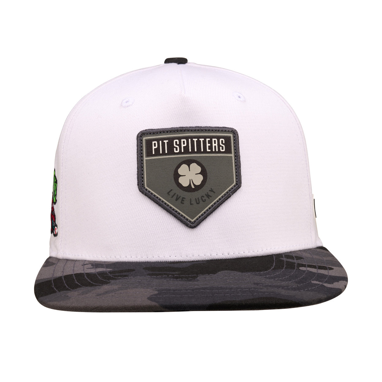 Black Clover White/Camo Snapback Cap