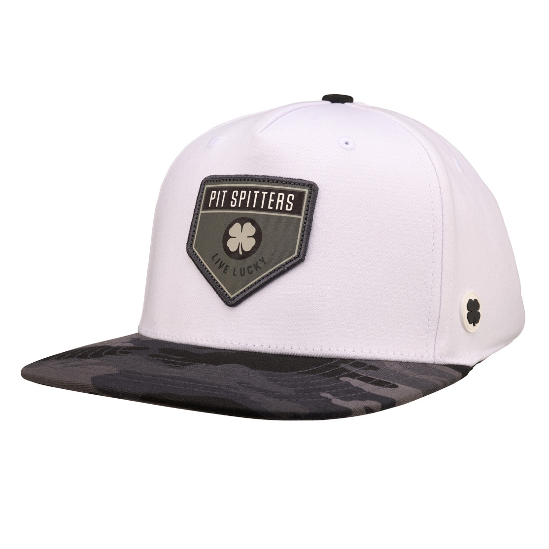 Black Clover White/Camo Snapback Cap