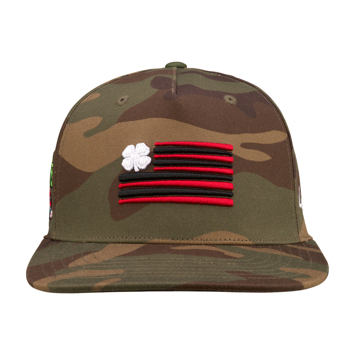 Black Clover Bats Camo/Flag Snapback Cap