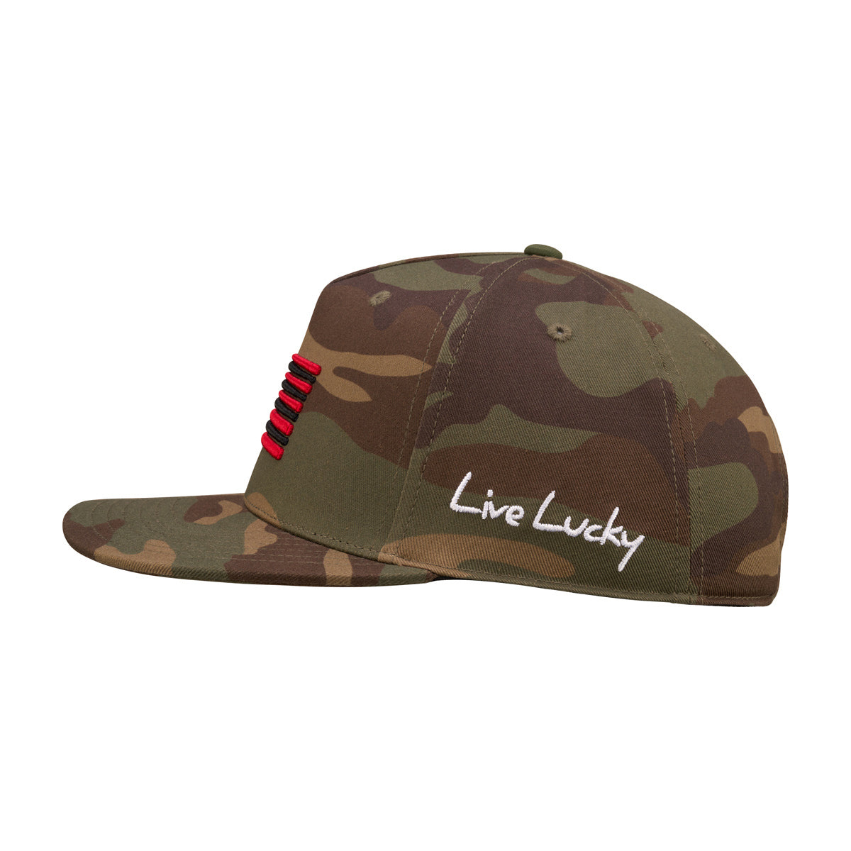 Black Clover Bats Camo/Flag Snapback Cap