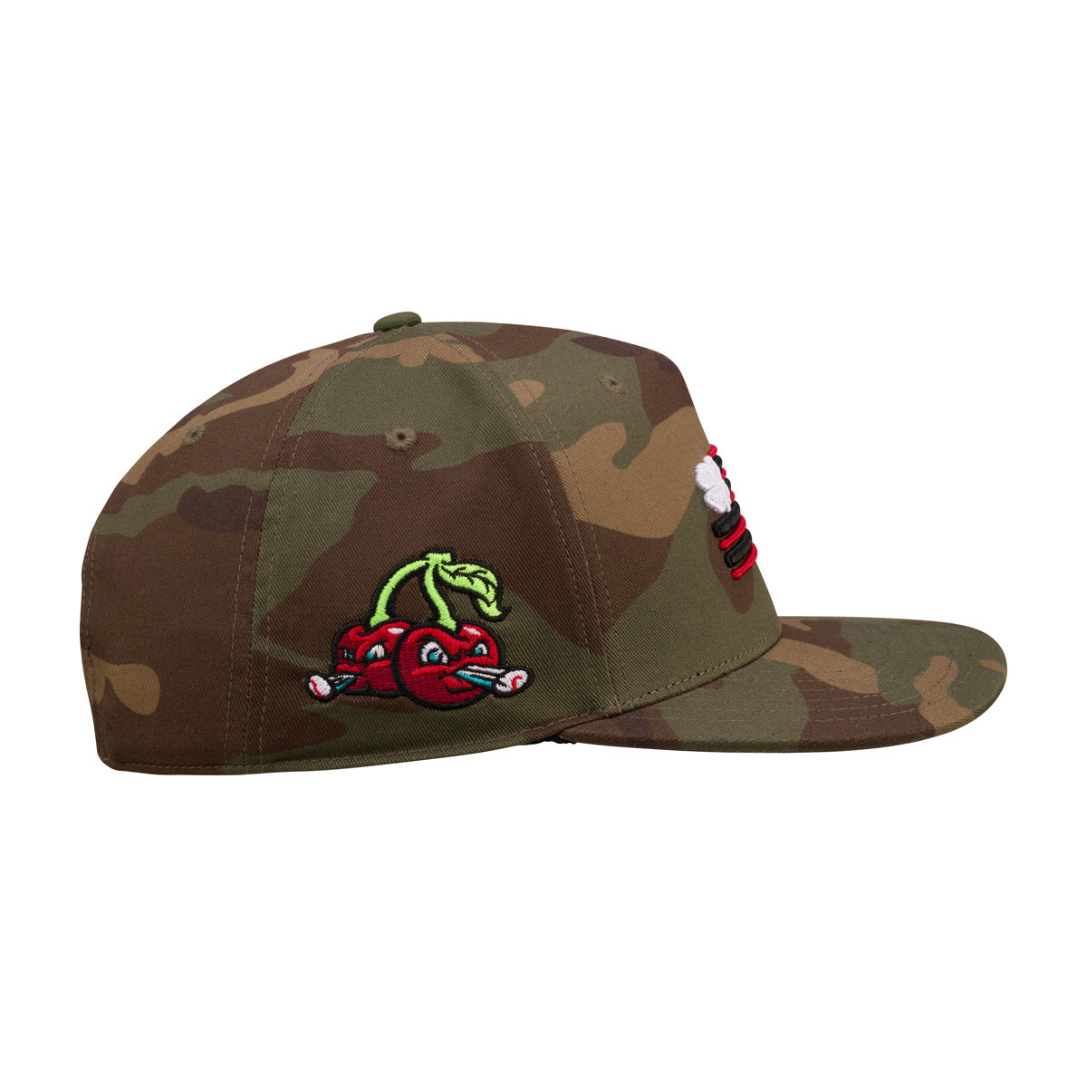 Black Clover Bats Camo/Flag Snapback Cap