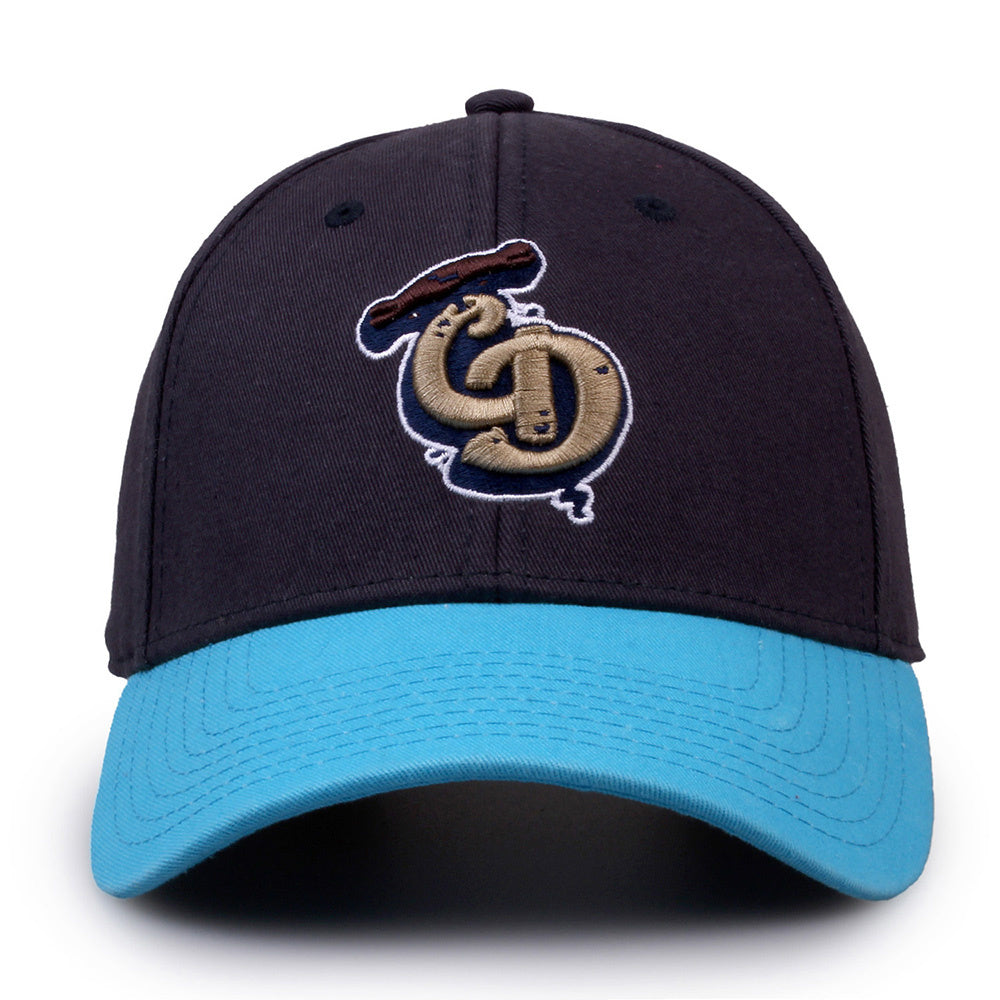 Cork Dorks "CD" Logo Navy/Teal Structured Twill Cap