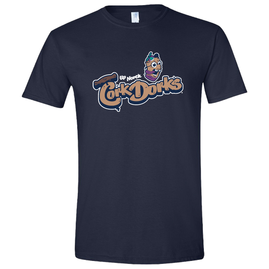 Cork Dorks Primary Logo Navy Tee