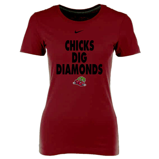Ladies Chicks Dig Diamonds Tee