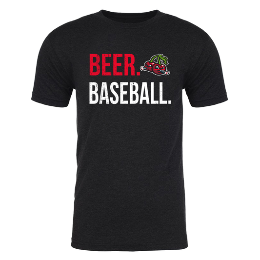 Triblend Beer Baseball Black Tee