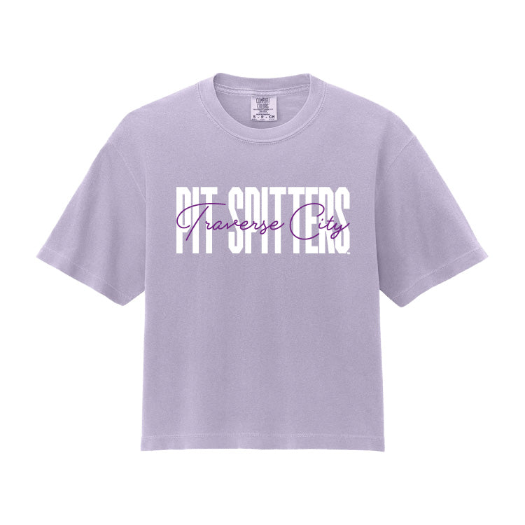 Ladies Script Boxy Crop Tee