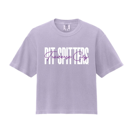 Ladies Script Boxy Crop Tee