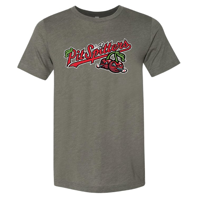 Distressed Primary Logo Military Green Tee