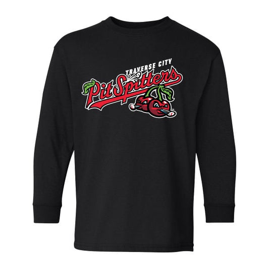 Youth Primary Logo Black Long Sleeve Tee